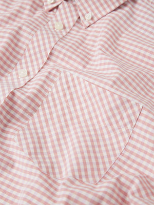 Signature Gingham Short-Sleeve Shirt - Raspberry