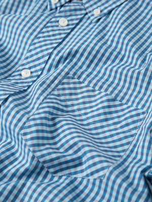 Signature Gingham Long-Sleeve Shirt - Blue Denim