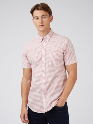 Signature Gingham Short-Sleeve Shirt - Raspberry
