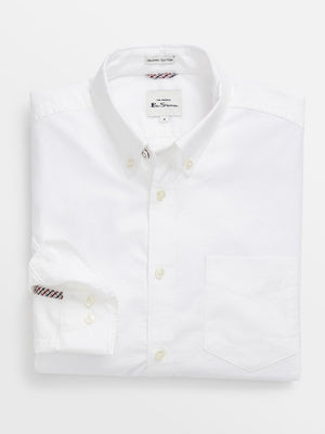 Signature Organic Long-Sleeve Oxford Shirt - White