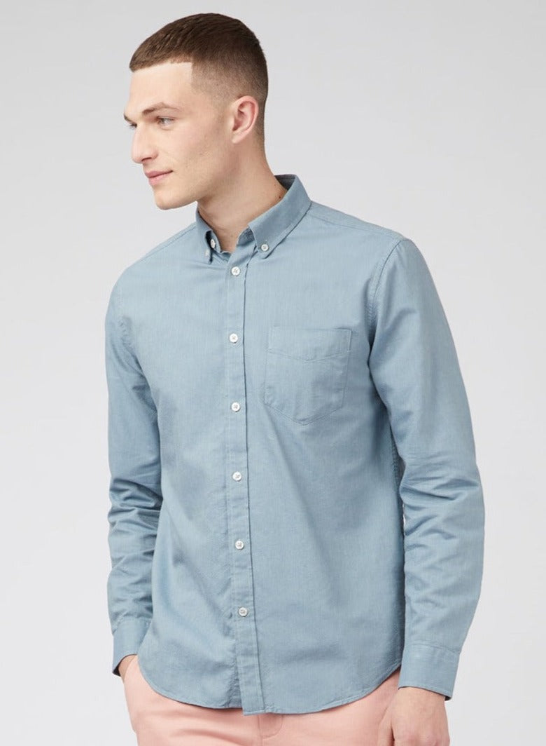 Signature Organic Oxford Shirt - Blue Shadow - Ben Sherman