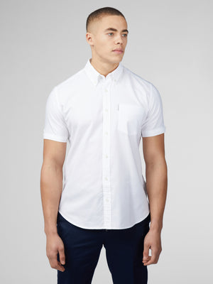 Signature Short Sleeve Oxford Shirt - White