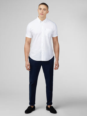 Signature Short Sleeve Oxford Shirt - White