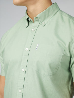 Signature Short Sleeve Oxford Shirt - Grass Green