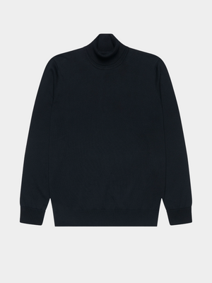 Signature Knit Roll-Neck Sweater - Black