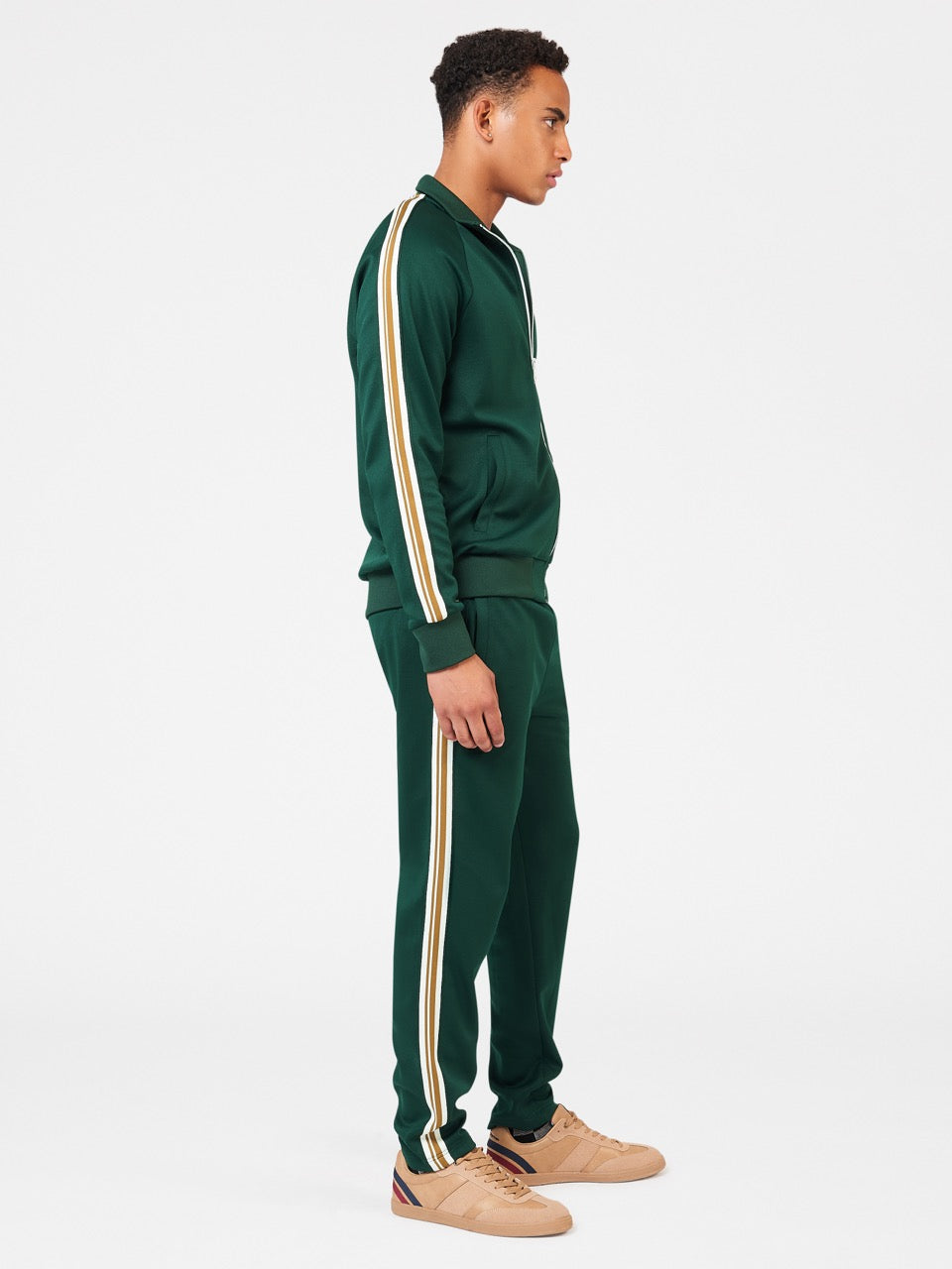 Signature House Taped Track Pant - Dark Green