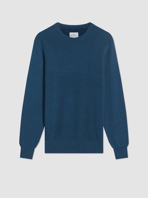 Textured Crewneck Sweater - Indigo