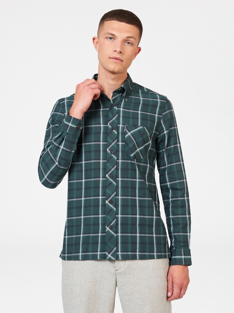 Grid Check Shirt - Fraser Green