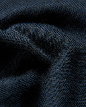 Merino Knit Half-Zip Sweater - Black