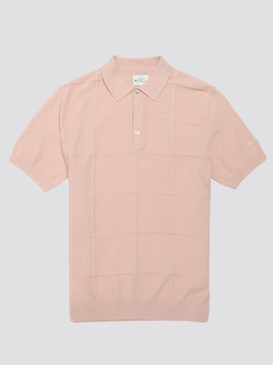 Signature Textured Polo - Pale Pink