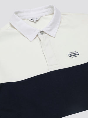 Signature Chest Stripe Rugby - Snow White