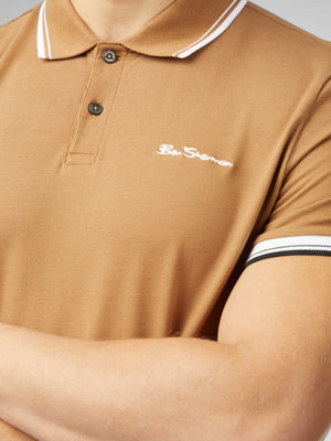 Signature Short Sleeve Polo - Light Brown