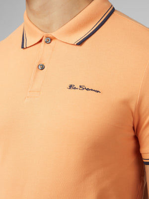 Signature Short Sleeve Polo - Copper Orange