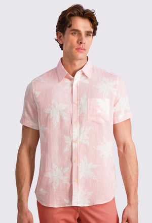 Exploded Flower Print Shirt - Light Pink