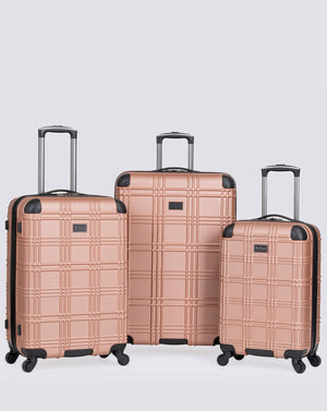Nottingham 3-Piece Hardside Luggage Set - Rose Gold