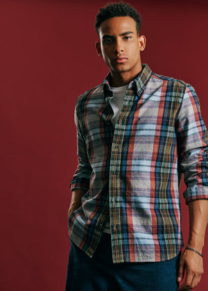 Brushed Multicolour Check Oxford Shirt