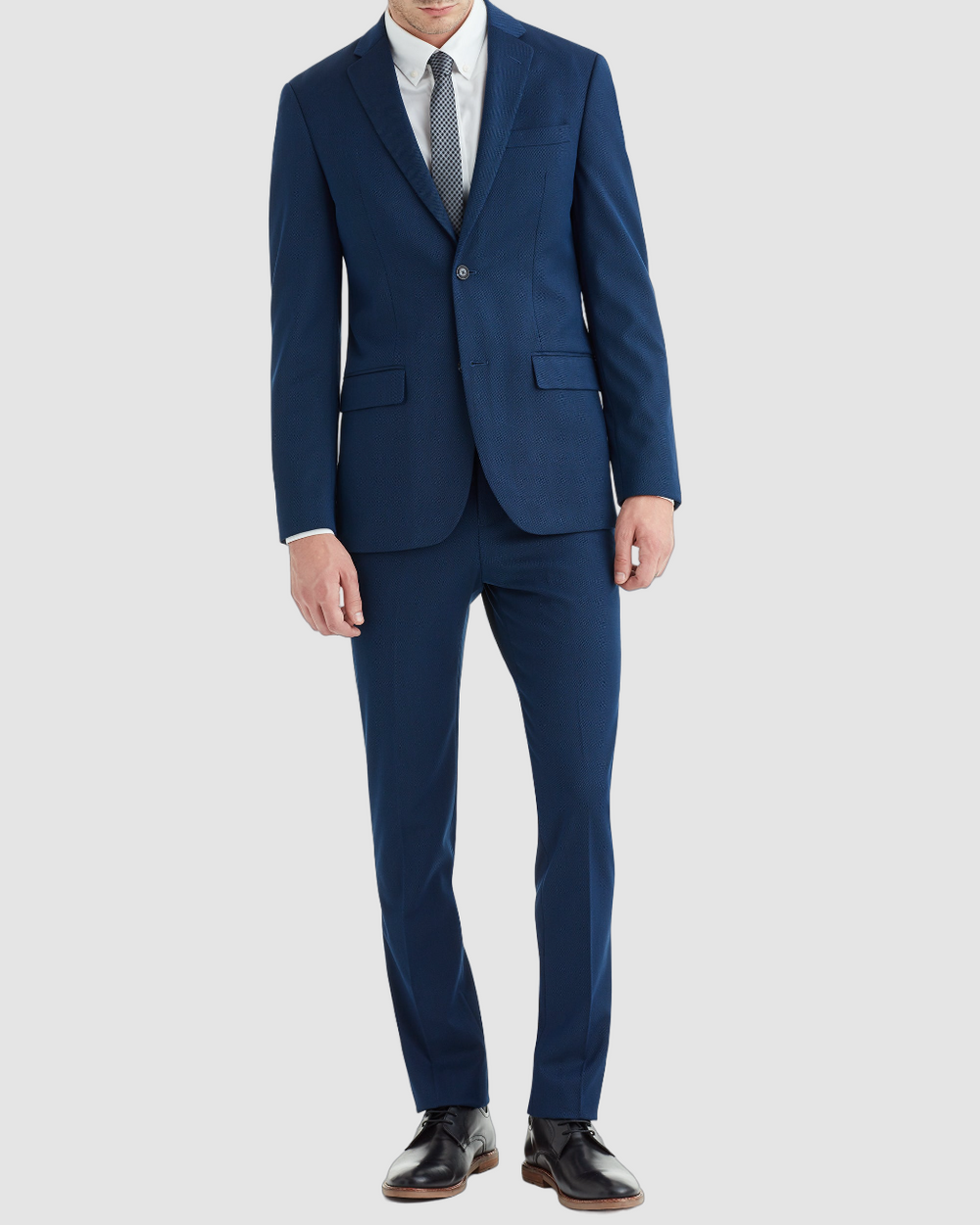 Cave Bi-Stretch Flat Front Suit Pant - Blue