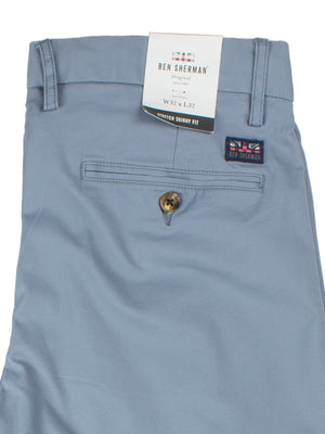 Slim Stretch Chino Pant - Washed Blue