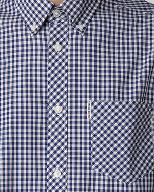 Long-Sleeve Gingham Shirt - Blue Depths