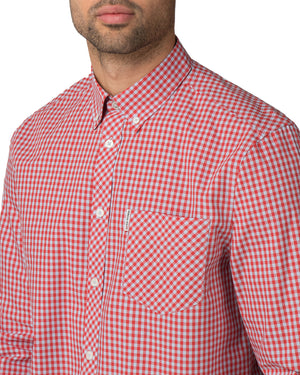 Long-Sleeve Gingham Shirt - Letterbox Red