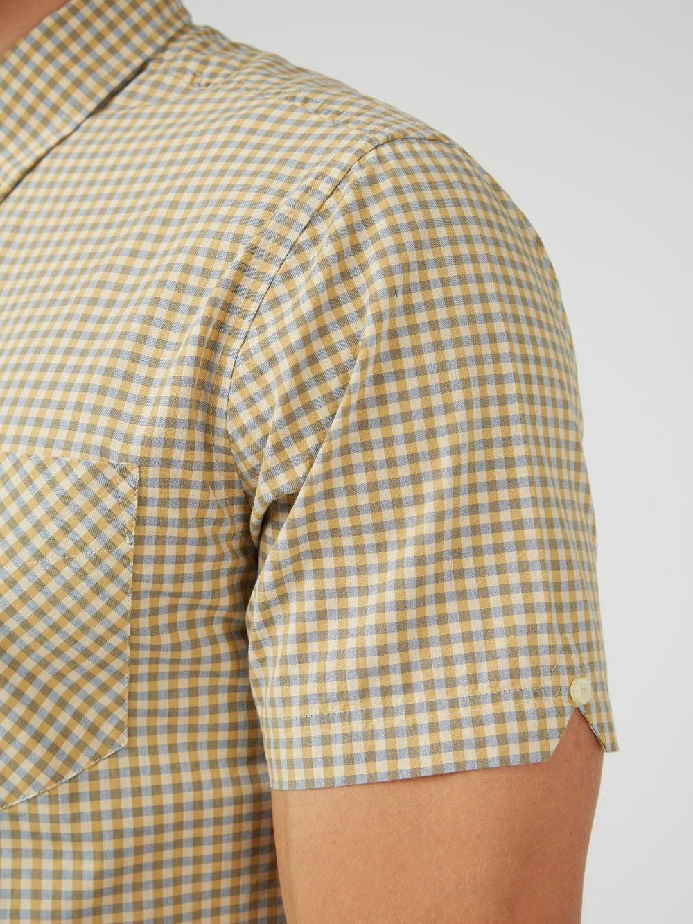 Signature Gingham Short-Sleeve Shirt - Stone