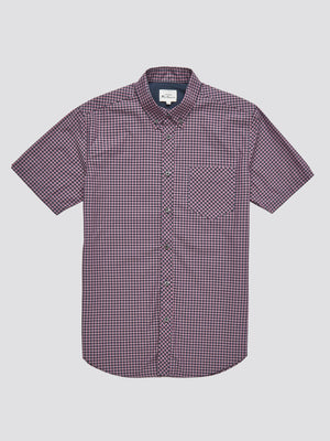 Signature Short-Sleeve Gingham Shirt - Violet