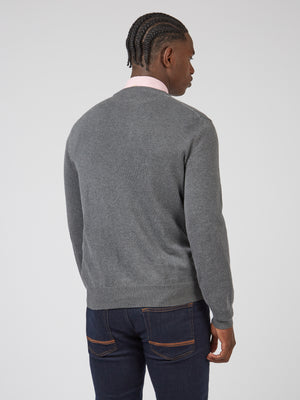 Signature Knit Crewneck Sweater - Charcoal