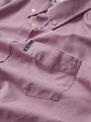 Signature Organic Long-Sleeve Oxford Shirt - Grape
