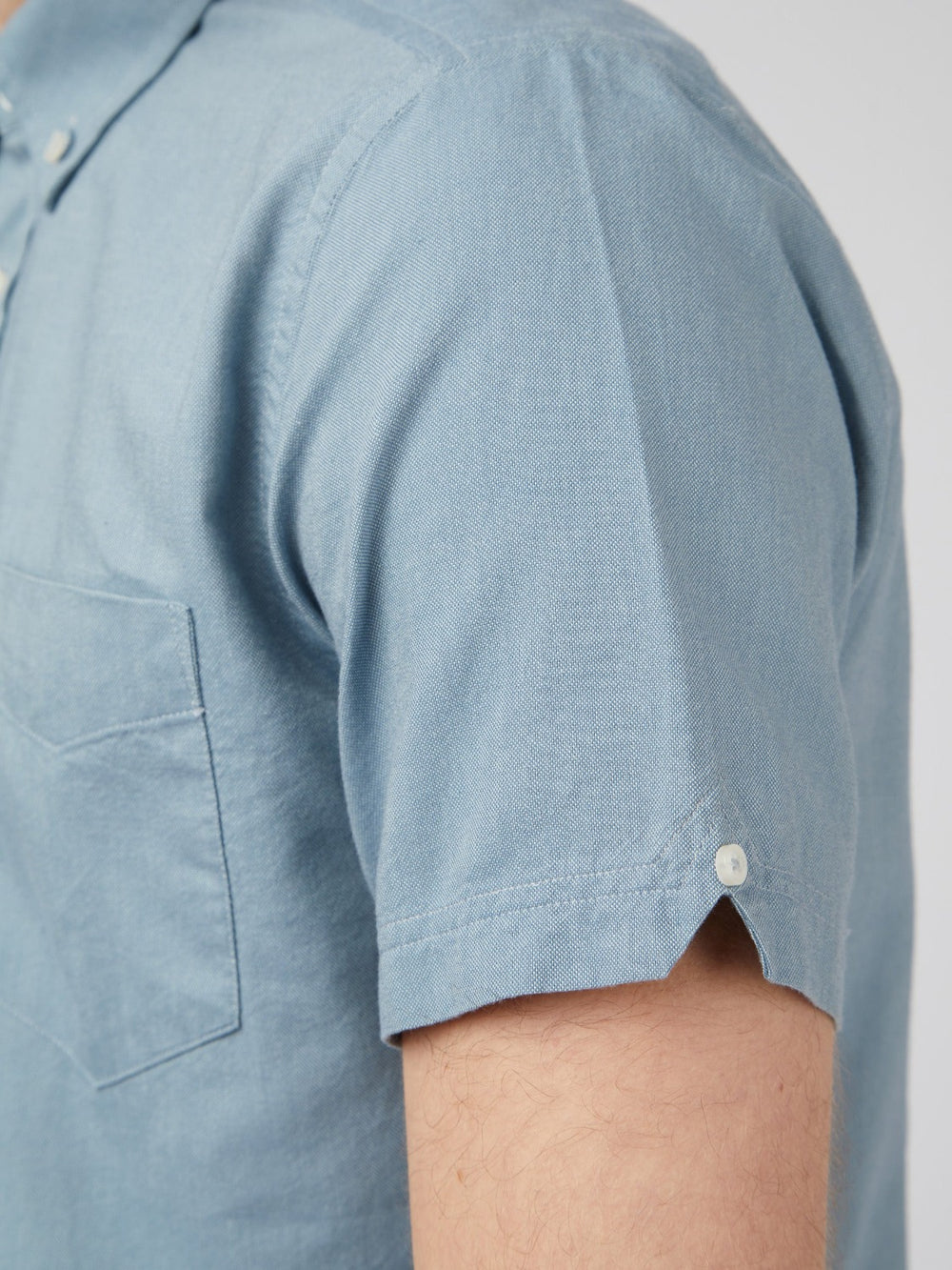 Signature Organic Short-Sleeve Oxford Shirt - Blue Shadow