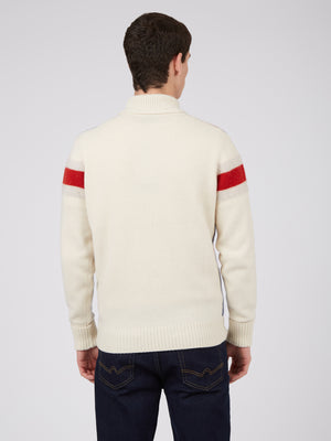Team GB, Ben Sherman sweater, knitwear, Official 2022 Winter Olympics, Limited Edition Great Britain sweater, Beijing, GB flag, cream, back