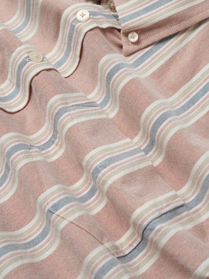 Ivy Oxford Stripe Short-Sleeve Shirt - Dark Pink