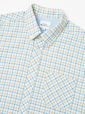 Oxford Overcheck Short-Sleeve Shirt - Butterscotch