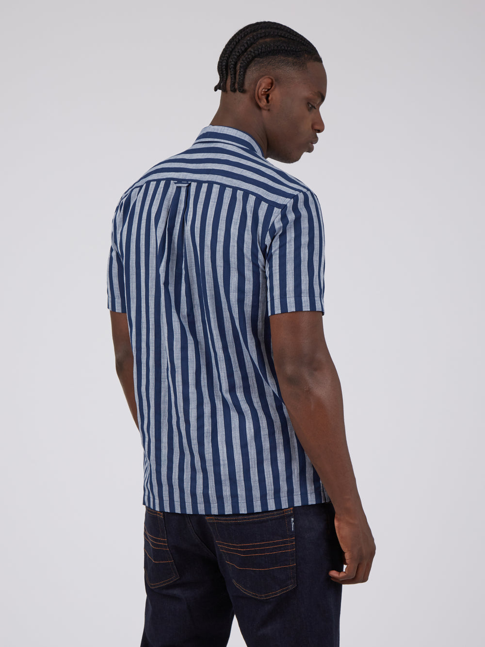B by Ben Sherman Oxford Candy Stripe Short Sleeve Shirt