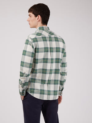 Oxford Tartan Check Long-Sleeve Shirt - Hunter Green