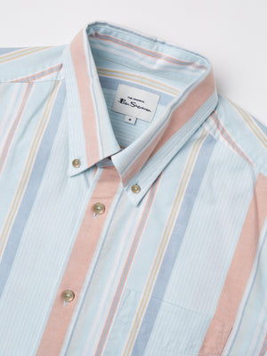 The Oxford Ivy Stripe Long-Sleeve Shirt - Sky Blue