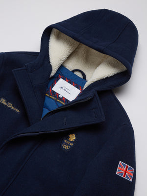 Team GB, Ben Sherman parka, Men's jacket, Official 2022 Winter Olympics, Limited Edition, Great Britain jacket, Beijing, , navy, hood