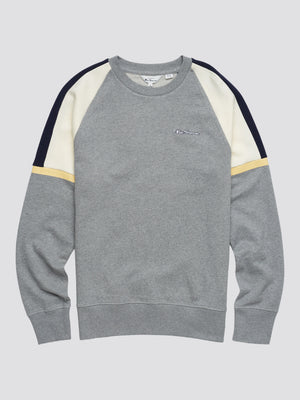 Color Block Crewneck Sweatshirt - Steel
