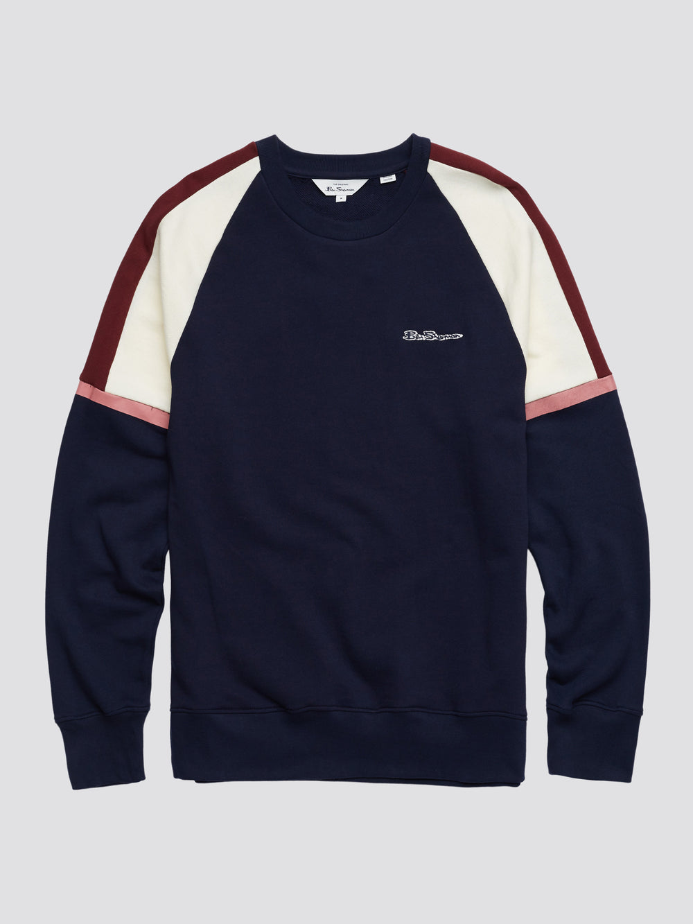 Color Block Crewneck Sweatshirt - Marine - Ben Sherman