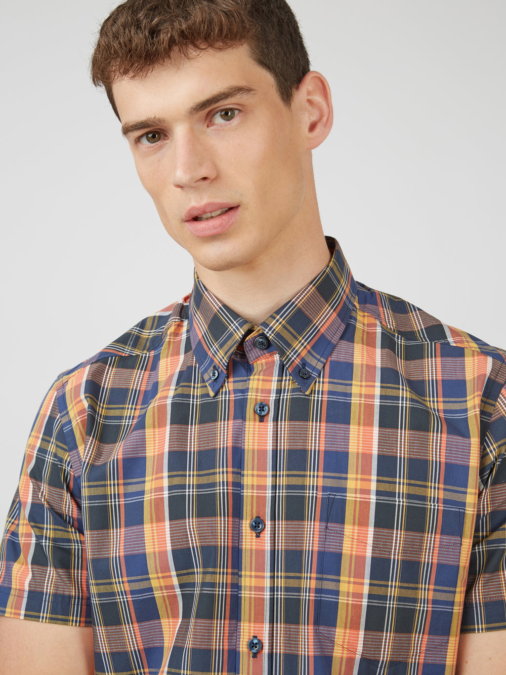 Linear Check Short-Sleeve Shirt - Ben Sherman