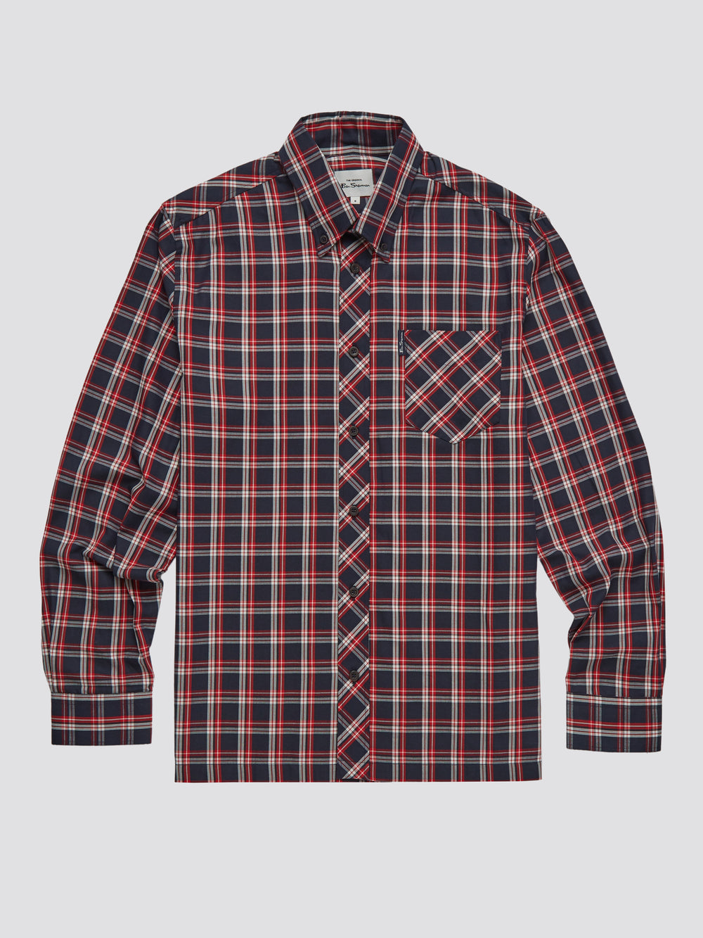 Grid Check Long-Sleeve Shirt - Red - Ben Sherman