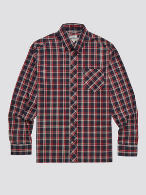 Grid Check Long-Sleeve Shirt - Red