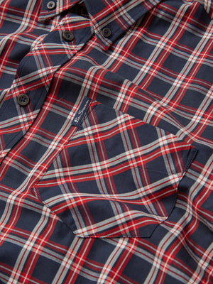 Grid Check Long-Sleeve Shirt - Red