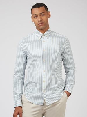Oxford Stripe Long-Sleeve Shirt - Pale Blue