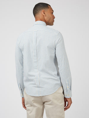 Oxford Stripe Long-Sleeve Shirt - Pale Blue