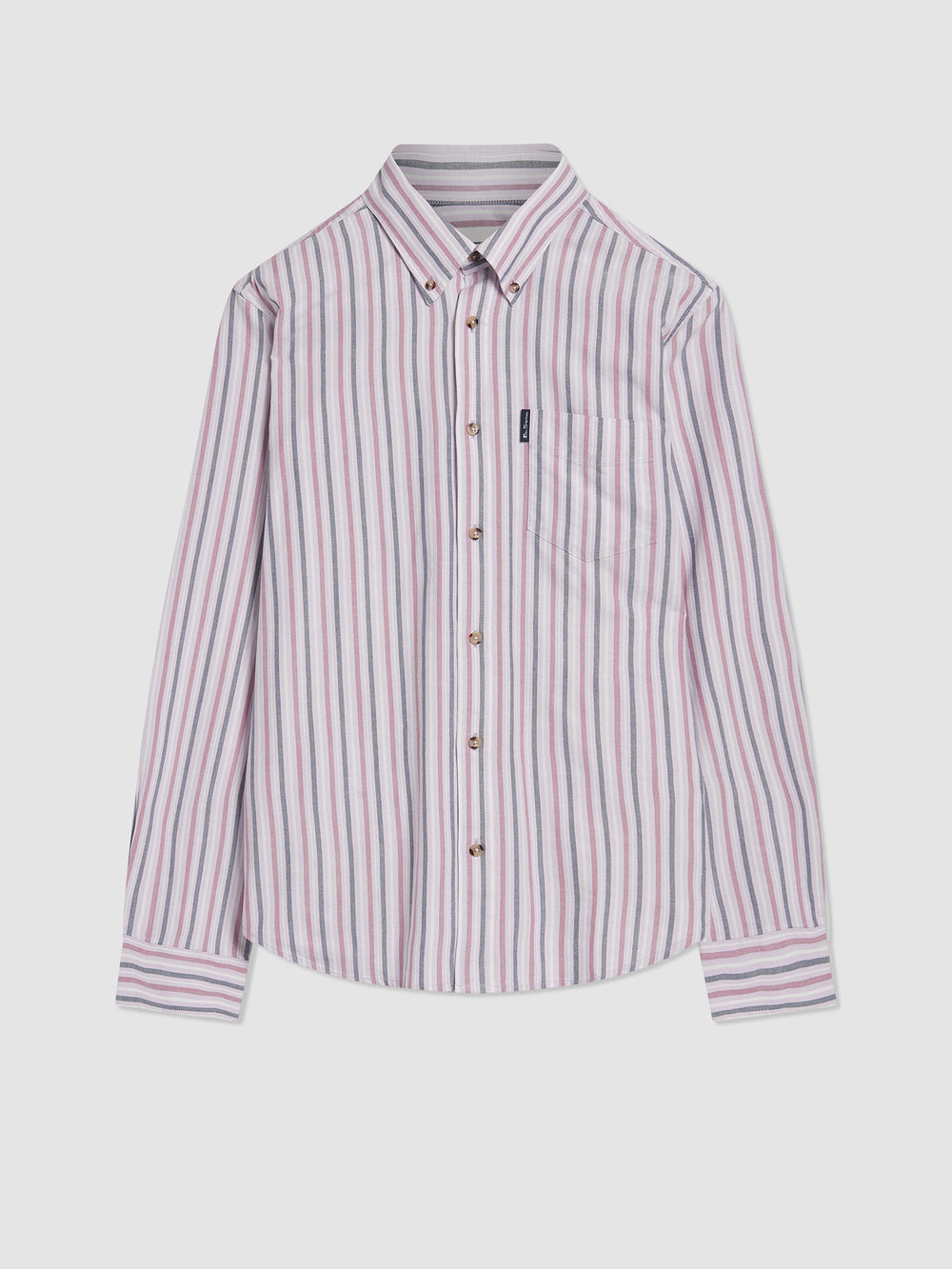 Oxford Stripe Long-Sleeve Shirt - Grape