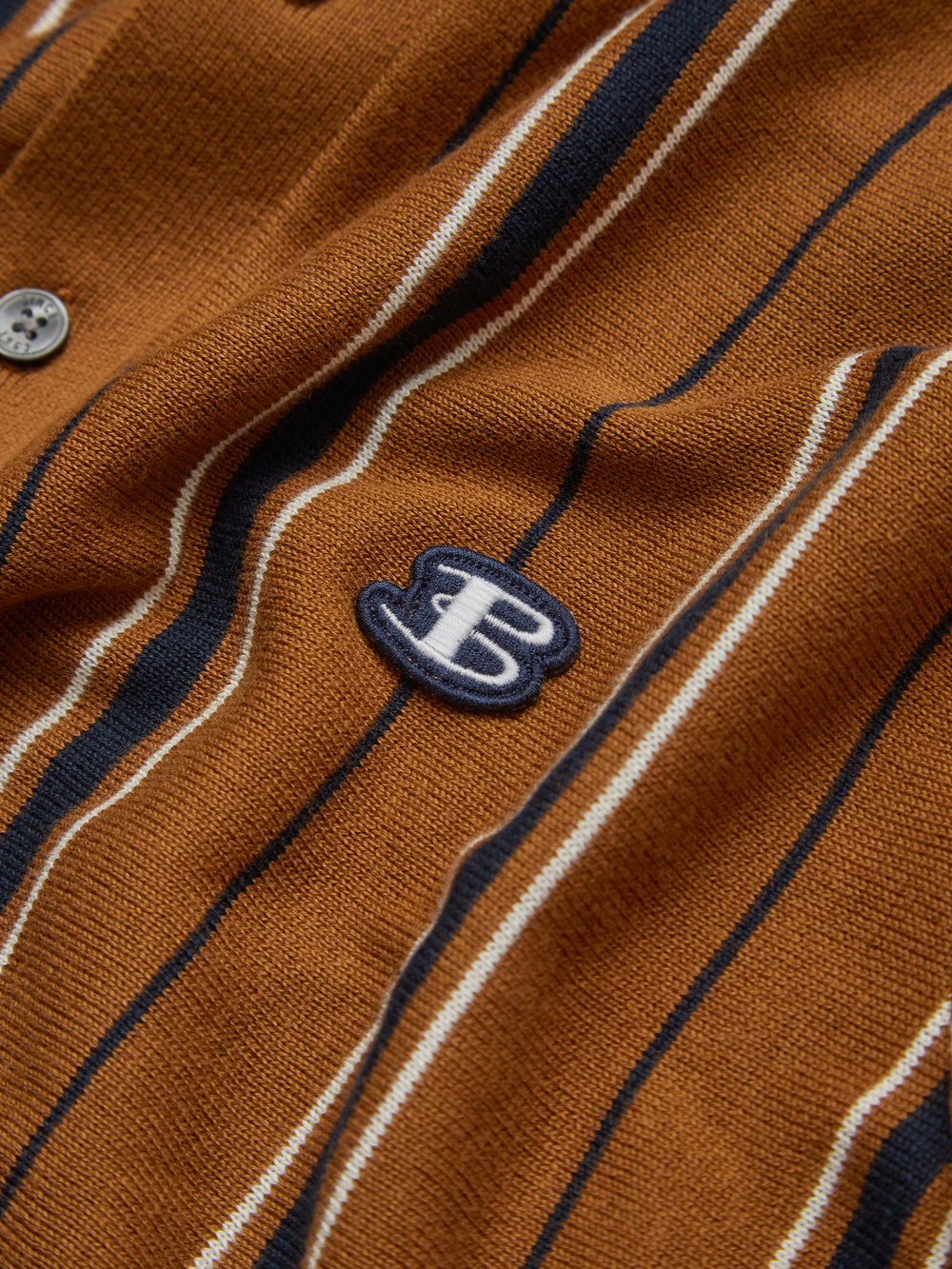 B by Ben Sherman Striped Knit Polo - Ginger