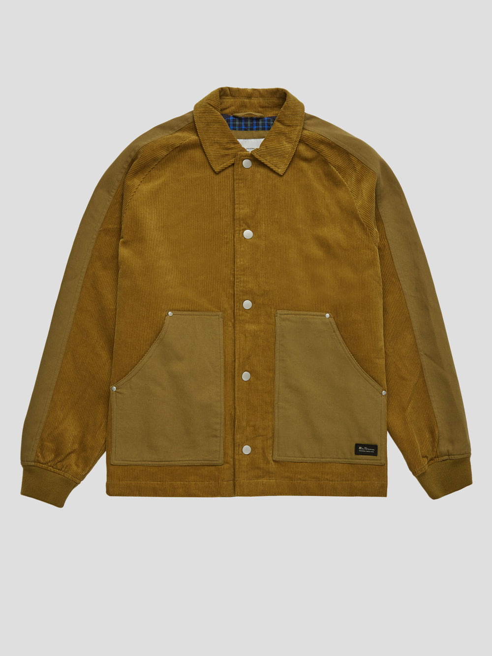 Corduroy Colorblock Workwear Jacket