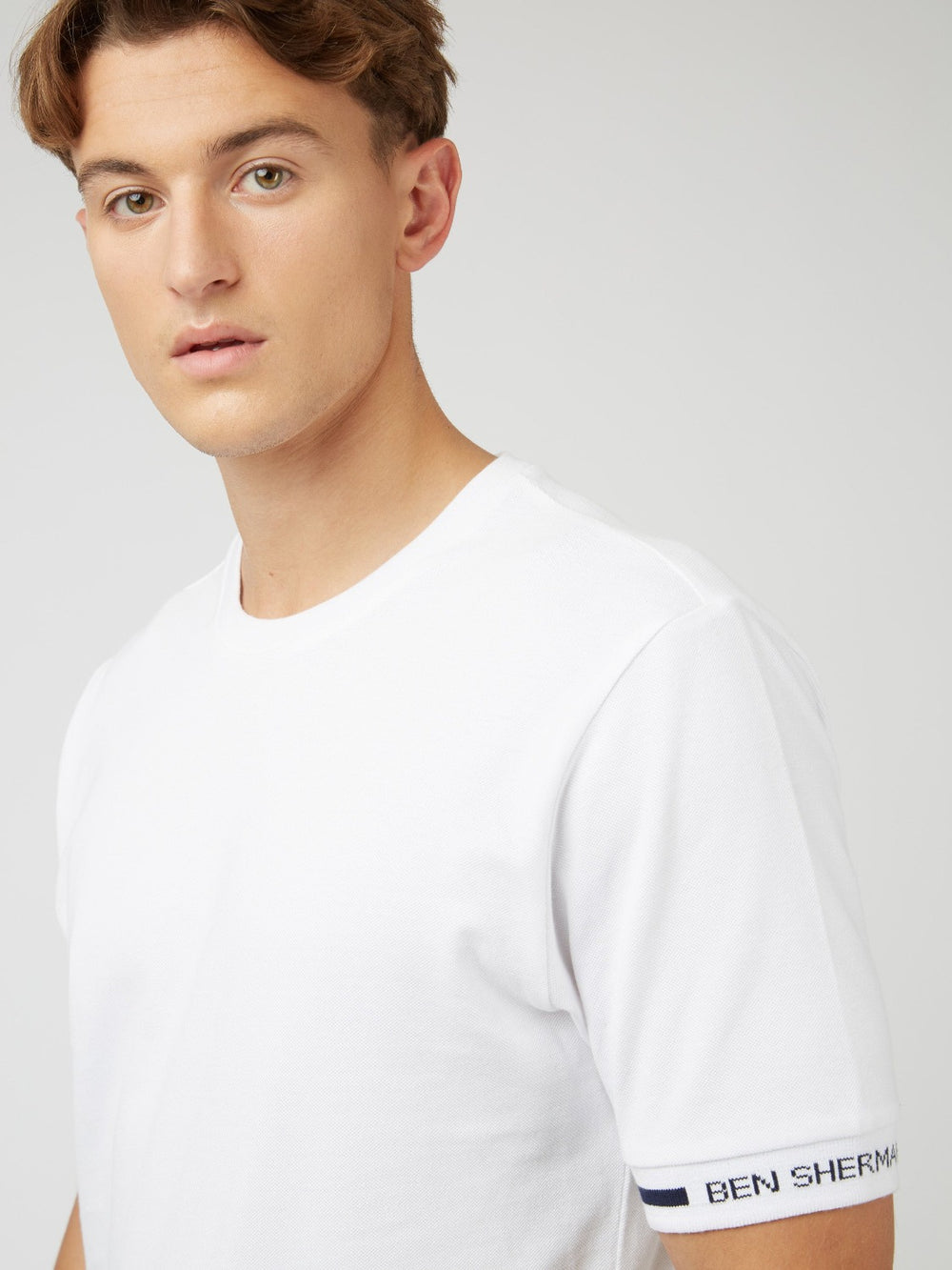 Signature Cotton Embroidered Cuff Tee - Ben Sherman