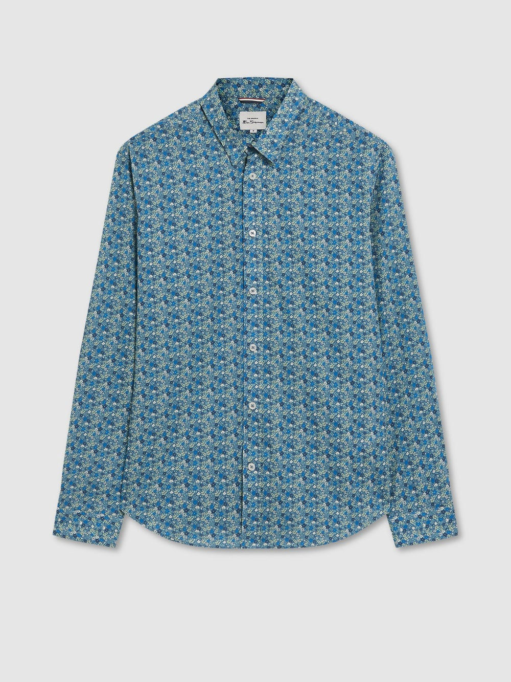 Floral Print Long-Sleeve Shirt - Blue - Ben Sherman