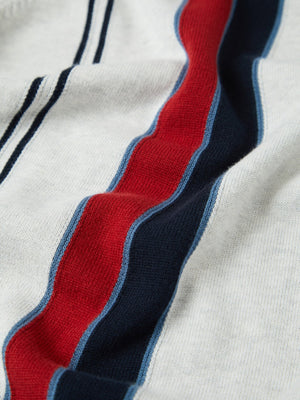 Signature Mod Knit Stripe Polo - Ivory